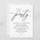 Glücklicherweise immer nach dem Party Hochzeitsess Einladung (Vorderseite)