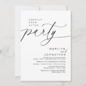 Glücklicherweise immer nach dem Party Hochzeitsess Einladung (Vorderseite)