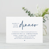 Glücklicherweise immer nach dem Party Hochzeitsess Einladung (Stehend Vorderseite)