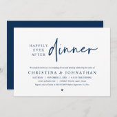 Glücklicherweise immer nach dem Party Hochzeitsess Einladung (Vorne/Hinten)