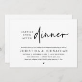 Glücklicherweise immer nach dem Party Hochzeitsess Einladung (Vorne/Hinten)