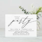 Glücklicherweise immer nach dem Party, Hochzeitsfe Einladung (Stehend Vorderseite)