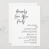 Glücklicherweise immer nach dem Party, Hochzeitsfe Einladung (Vorne/Hinten)