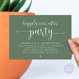 Glücklicherweise immer nach dem Party, Hochzeitsfe Einladung