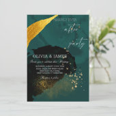 Glücklicherweise immer nach dem Party Hochzeitsfei Einladung (Stehend Vorderseite)