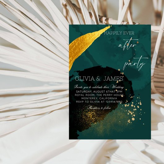 Glücklicherweise immer nach dem Party Hochzeitsfei Einladung