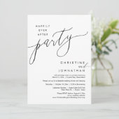Glücklicherweise immer nach dem Party, Hochzeitssk Einladung (Stehend Vorderseite)