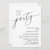 Glücklicherweise immer nach dem Party, Hochzeitssk Einladung (Vorne/Hinten)