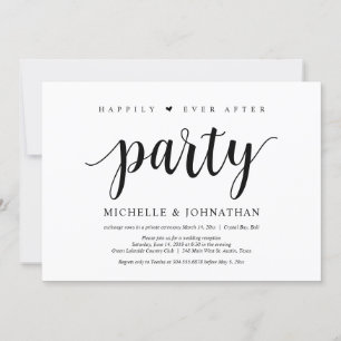 Glücklicherweise immer nach dem Party, Hochzeitsta Einladung
