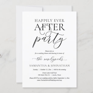 Glücklicherweise immer nach dem Party, Hochzeitsta Einladung