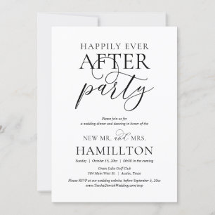 Glücklicherweise immer nach dem Party, Hochzeitsta Einladung