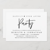 Glücklicherweise immer nach dem Party Minimalistis Einladung (Vorne/Hinten)