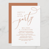 Glücklicherweise immer nach dem Party Moderne Hoch Einladung (Vorne/Hinten)