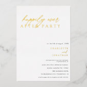 Glücklicherweise immer nach dem Party Moderne Hoch Folieneinladung (Vorderseite)