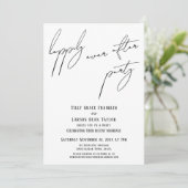 Glücklicherweise immer nach dem Party Moderne Läss Einladung (Stehend Vorderseite)