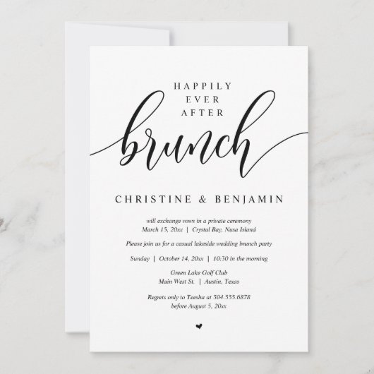 Glücklicherweise immer nach dem Party, moderne Sch Einladung (Vorderseite)