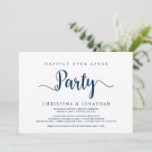 Glücklicherweise immer nach dem Party, Navy Blue,  Einladung (Stehend Vorderseite)