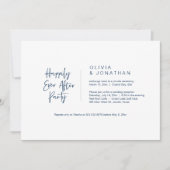 Glücklicherweise immer nach dem Party, Navy Blue, Einladung (Vorderseite)