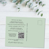 Glücklicherweise immer nach dem Party QR Code Foto Ankündigungspostkarte