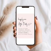 Glücklicherweise immer nach dem Party rosa Hochzei Einladung