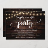 Glücklicherweise immer nach dem Party, rustikale H Einladung (Vorne/Hinten)