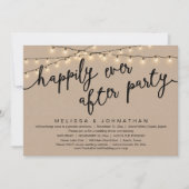 Glücklicherweise immer nach dem Party, rustikales  Einladung (Vorderseite)