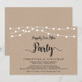 Glücklicherweise immer nach dem Party, String Ligh Einladung (Vorne/Hinten)