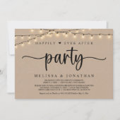 Glücklicherweise immer nach dem Party, String Ligh Einladung (Vorderseite)