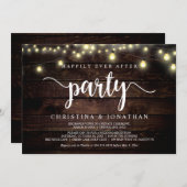 Glücklicherweise immer nach dem Party, String Ligh Einladung (Vorne/Hinten)