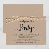 Glücklicherweise immer nach dem Party, String Ligh Einladung (Vorne/Hinten)