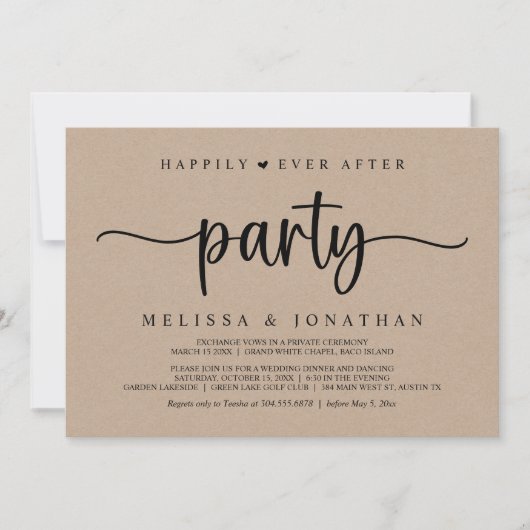 Glücklicherweise immer nach dem Party, String Ligh Einladung (Vorderseite)