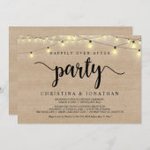 Glücklicherweise immer nach dem Party, String Ligh Einladung (Vorne/Hinten)