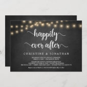 Glücklicherweise immer nach dem Party, String Ligh Einladung (Vorne/Hinten)