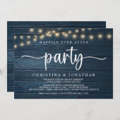 Glücklicherweise immer nach dem Party, String Ligh Einladung (Vorne/Hinten)
