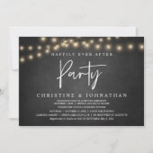 Glücklicherweise immer nach dem Party, String Ligh Einladung (Vorderseite)