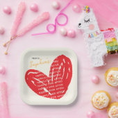 Glücklicherweise immer nach dem Red Heart Bridal B Pappteller (Party)