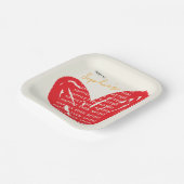 Glücklicherweise immer nach dem Red Heart Bridal B Pappteller (Gewinkelt)