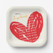 Glücklicherweise immer nach dem Red Heart Bridal B Pappteller (Vorderseite)