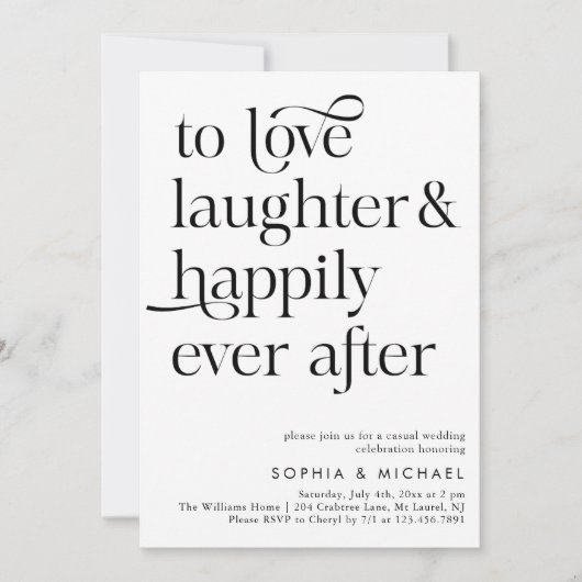 Glücklicherweise immer nach dem Script Lässige Hoc Einladung (Vorderseite)