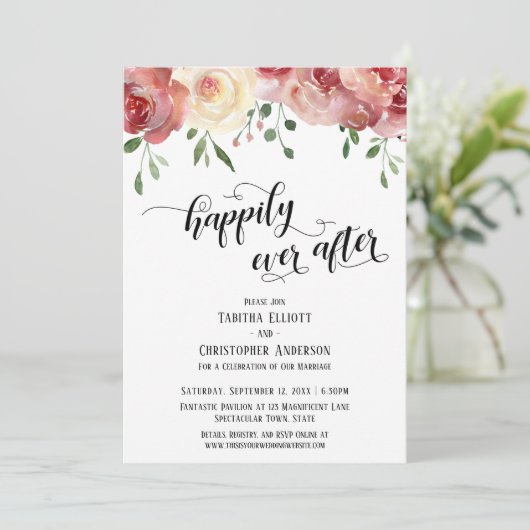 Glücklicherweise immer nach dem Skript, Burgund, B Einladung (Stehend Vorderseite)