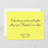 Glücklicherweise immer nach der Antwortkarte Einladungspostkarte (Vorne/Hinten)