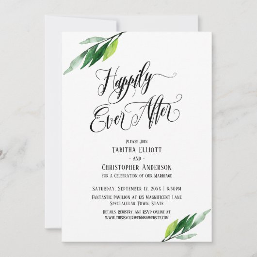 Glücklicherweise immer nach der Arbeit Script Gree Einladung (Vorderseite)