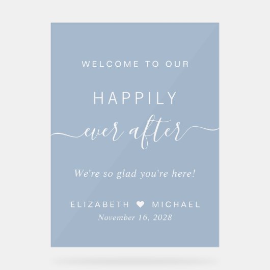 Glücklicherweise immer nach der blauen Hochzeit vo Acrylschild (Vorderseite)