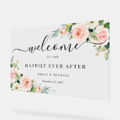 Glücklicherweise immer nach der Blume Hochzeit Acr Acrylschild (Winkel)