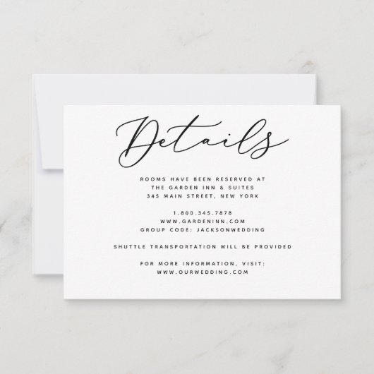 Glücklicherweise immer nach der Details-Karte Einladung (Vorderseite)