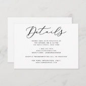 Glücklicherweise immer nach der Details-Karte Einladung (Vorne/Hinten)