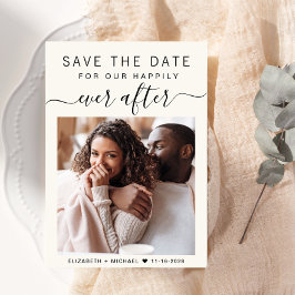 Glücklicherweise immer nach der Foto-Creme Hochzei Save The Date