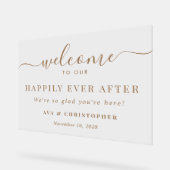 Glücklicherweise immer nach der Goldhochzeit Willk Acrylschild (Winkel)