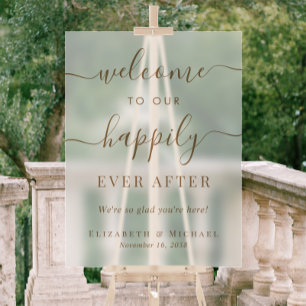Glücklicherweise immer nach der Goldhochzeit Willk Acrylschild