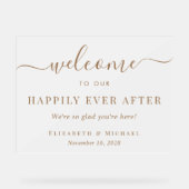 Glücklicherweise immer nach der Goldhochzeit Willk Acrylschild (Vorderseite)